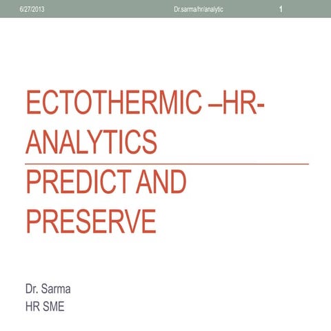 Predictive HR--Analytics