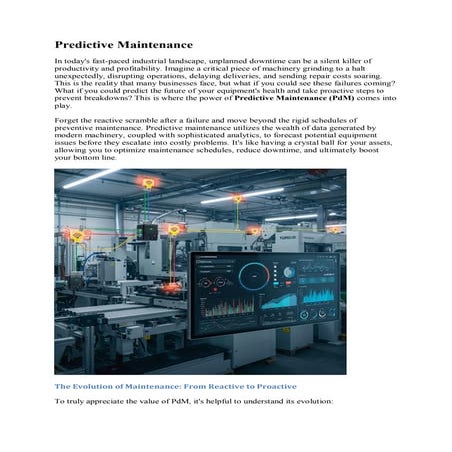 Implement Predictive Maintenance for Maximum Uptime