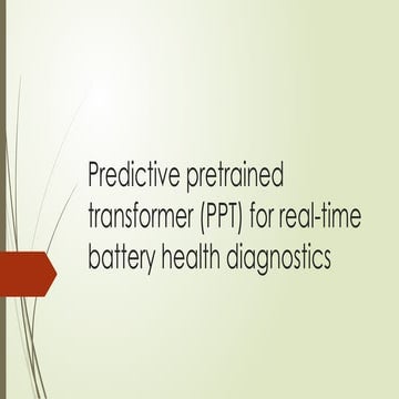 Predictive pretrained transformer (PPT) for real-time.pptx