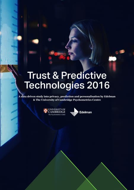 Trust & Predictive Technologies 2016