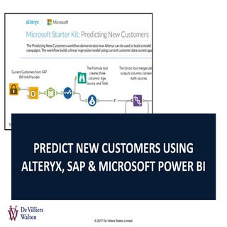 Predict New Customers Using Alteryx...