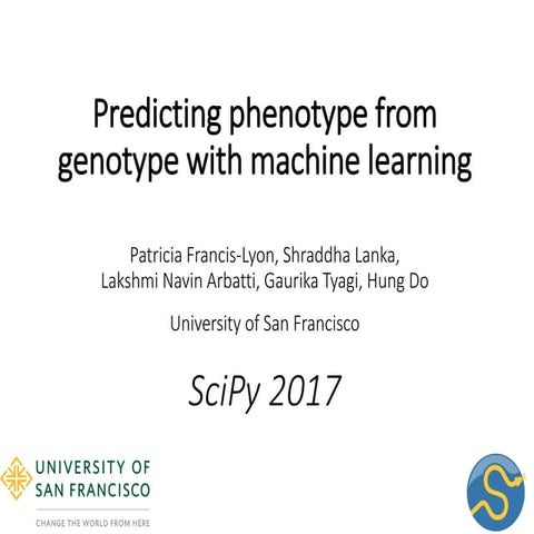 Predicting phenotype from genotype with machine learning | PDF