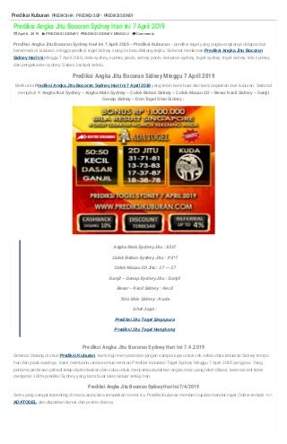 togel jitu angka main hari ini