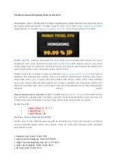 Prediksi Keluaran Hongkong Senin 16 Juli 2018