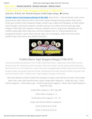 nomor togel yang keluar hari ini di indonesia
