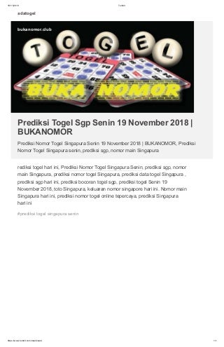 daftar togel sgp th 2018