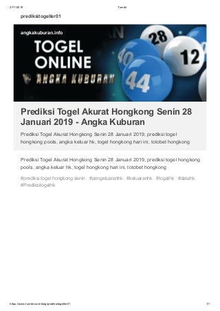 togel keluar hari ini 7 januari 2019