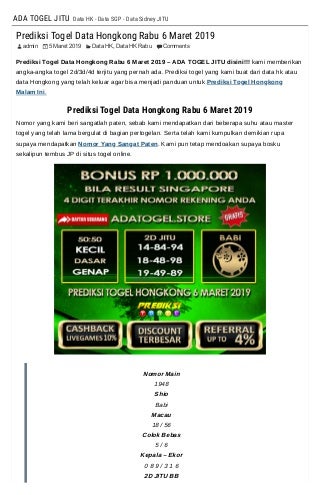 data sgp ekor