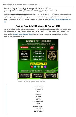 totobet data sgp togel master