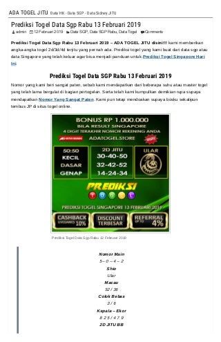 1001 togel mobile pasang hoki