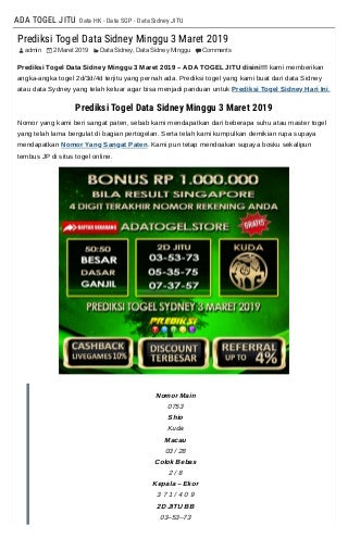 totobet data sgp togel master
