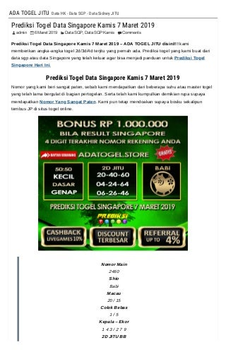 data sgp 9 mei 2019
