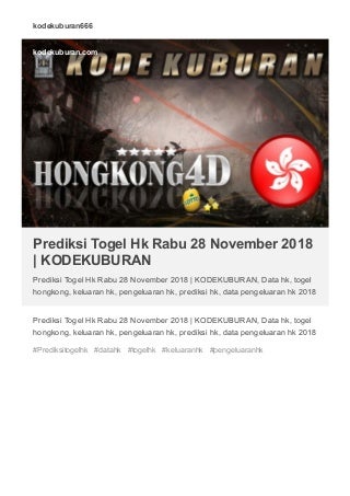 Prediksi togel hk rabu 28 november 2018