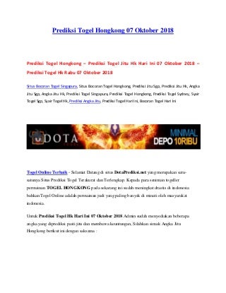 togel hari ini singapore 2018