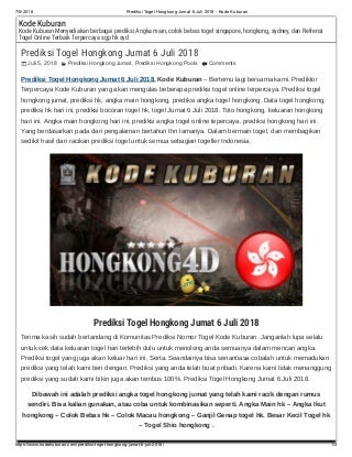 daftar keluaran togel hongkong 6 digit