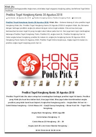jadwal main togel singapore