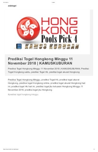 daftar togel hongkong november 2017