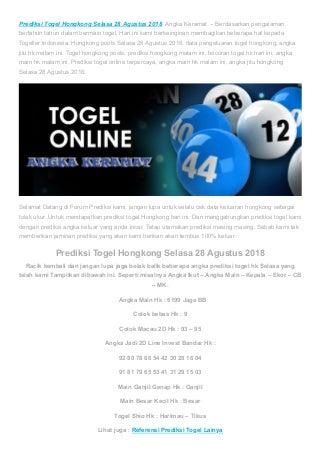 main togel malam ini