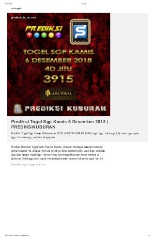 data togel sgp kamis 2018