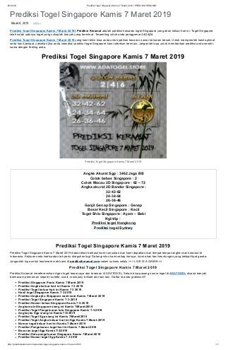 prediksi singapore bandar togel