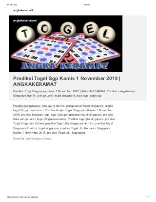 pengeluaran togel singapura hari ini live