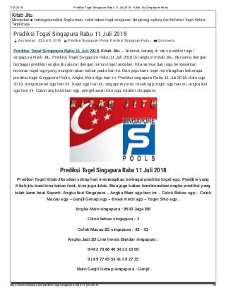 togel hkg 2018 hari ini singapura