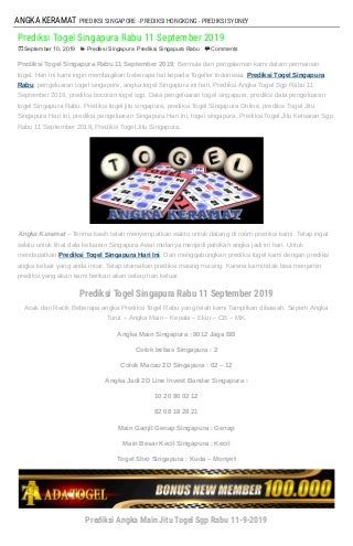 angka main sgp dapat togel