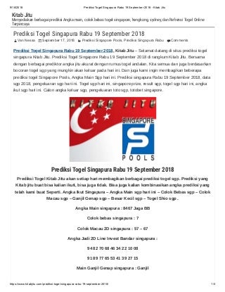 togel hkg 2018 hari ini singapura