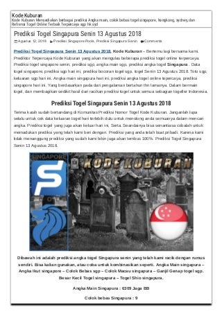 daftar togel keluar kemarin