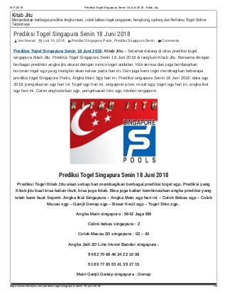 togel hari ini yg keluar singapura