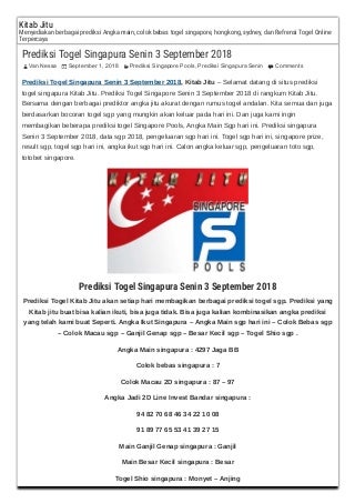 jadwal togel main