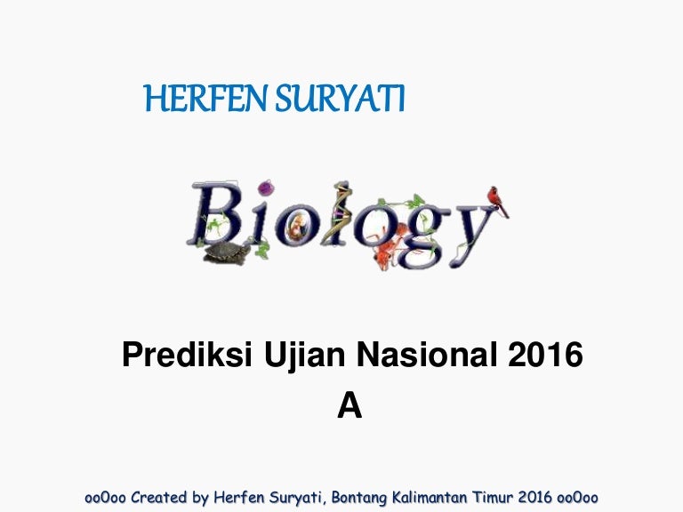 Prediksi Un Biologi 2016