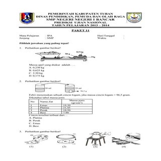Naskah Soal Prediksi Ujian Nasional...