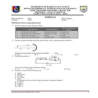 Naskah Soal Prediksi Ujian Nasional...