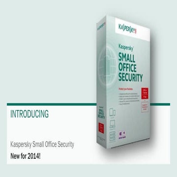 Predstavitev Kaspersky Small Office Security za mala podjetja