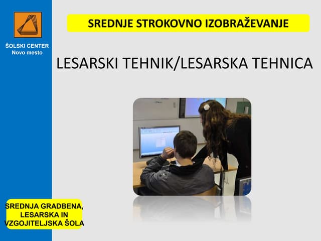 Predstavitev informativni dan lesarski tehnik ssi 2016