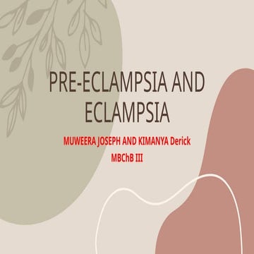 Preeclampsia and eclampsia | PPTX