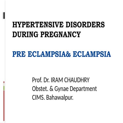 pre eclampsia | PPTX