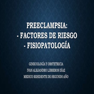 Preeclampsia fisiopatologia