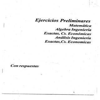 Ejercicios Preliminares Matemática