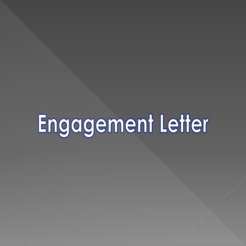 Engagement letter in auditing