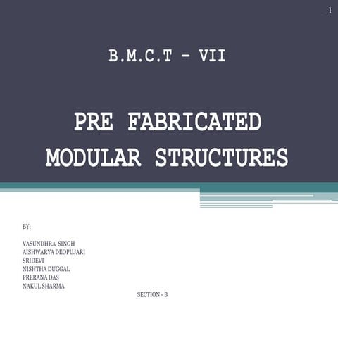 Prefabricated structures