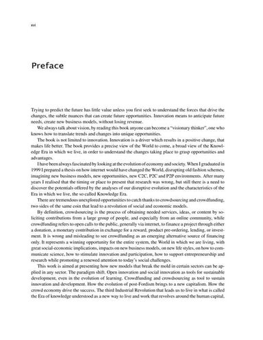 Crowdfunding for Sustainable Entrepreneurship and Innovation - Preface