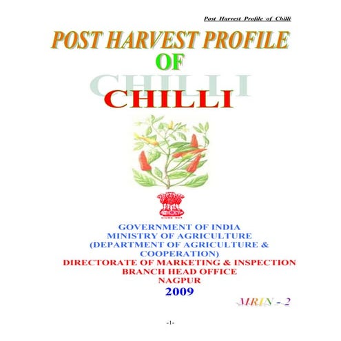 Chilli Processing | PPTX