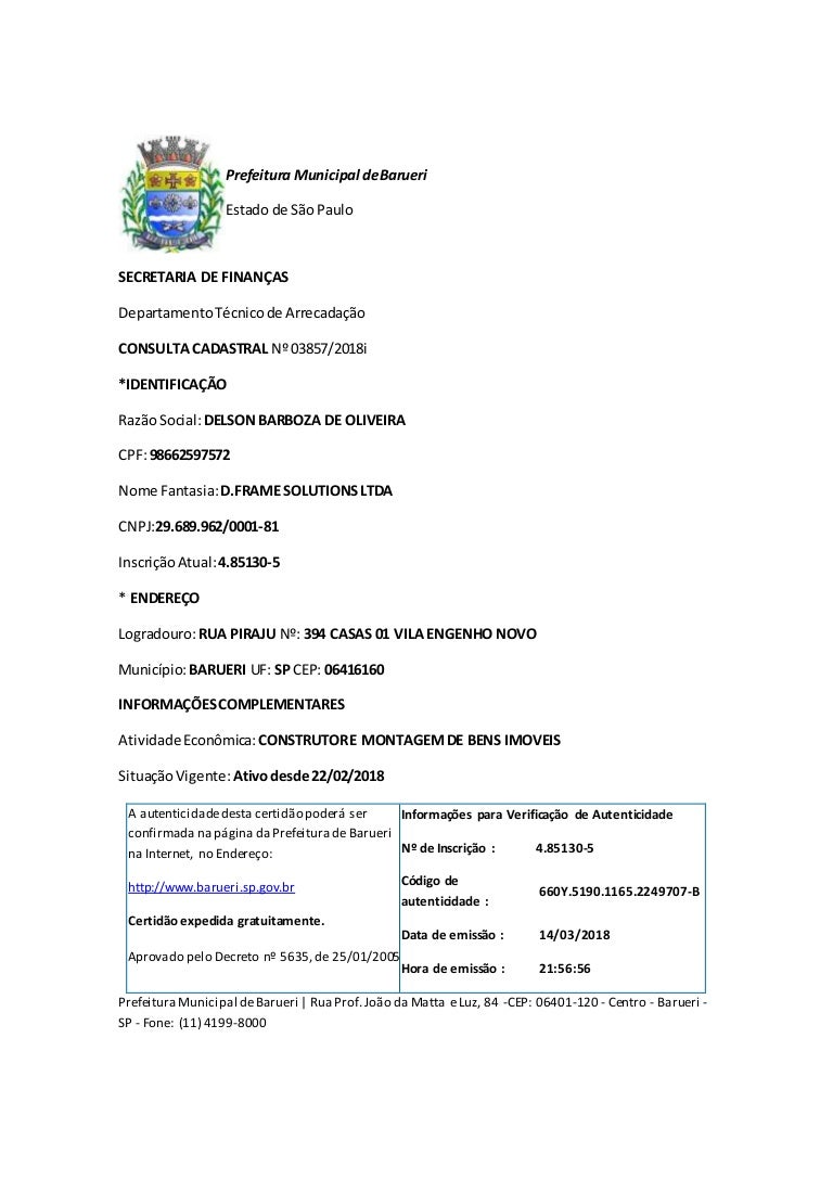 Prefeitura municipal de barueri