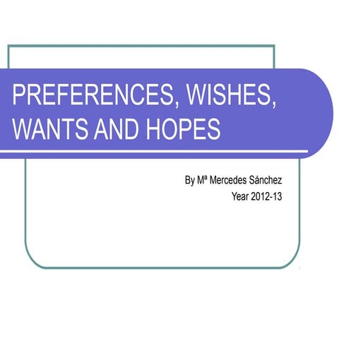 Preferences, hopes and wishes