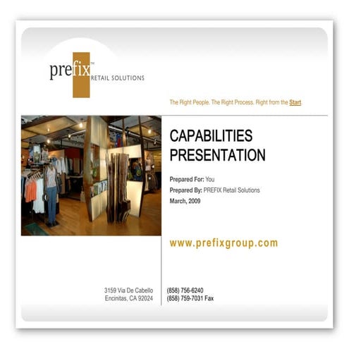 Prefix Capabilities Summary