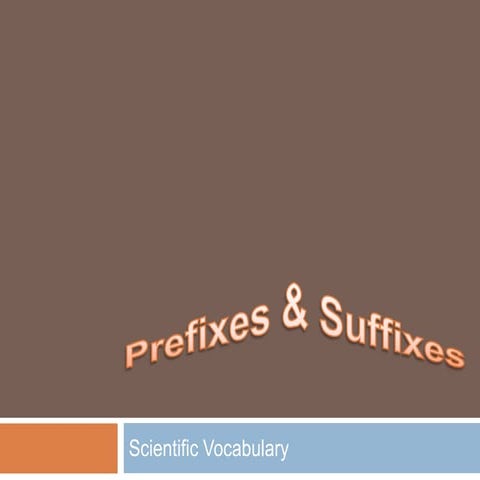 Science prefixes week | PPTX