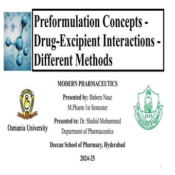 Preformulation Concepts in MODERN PHARMACEUTICS.pptx