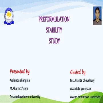Preformulation stability study